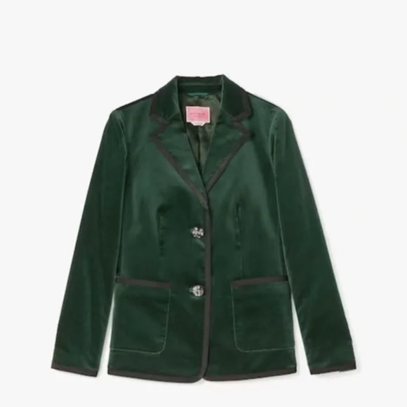 NWOT Kate Spade jewel button velvet jacket. - Picture 1 of 8
